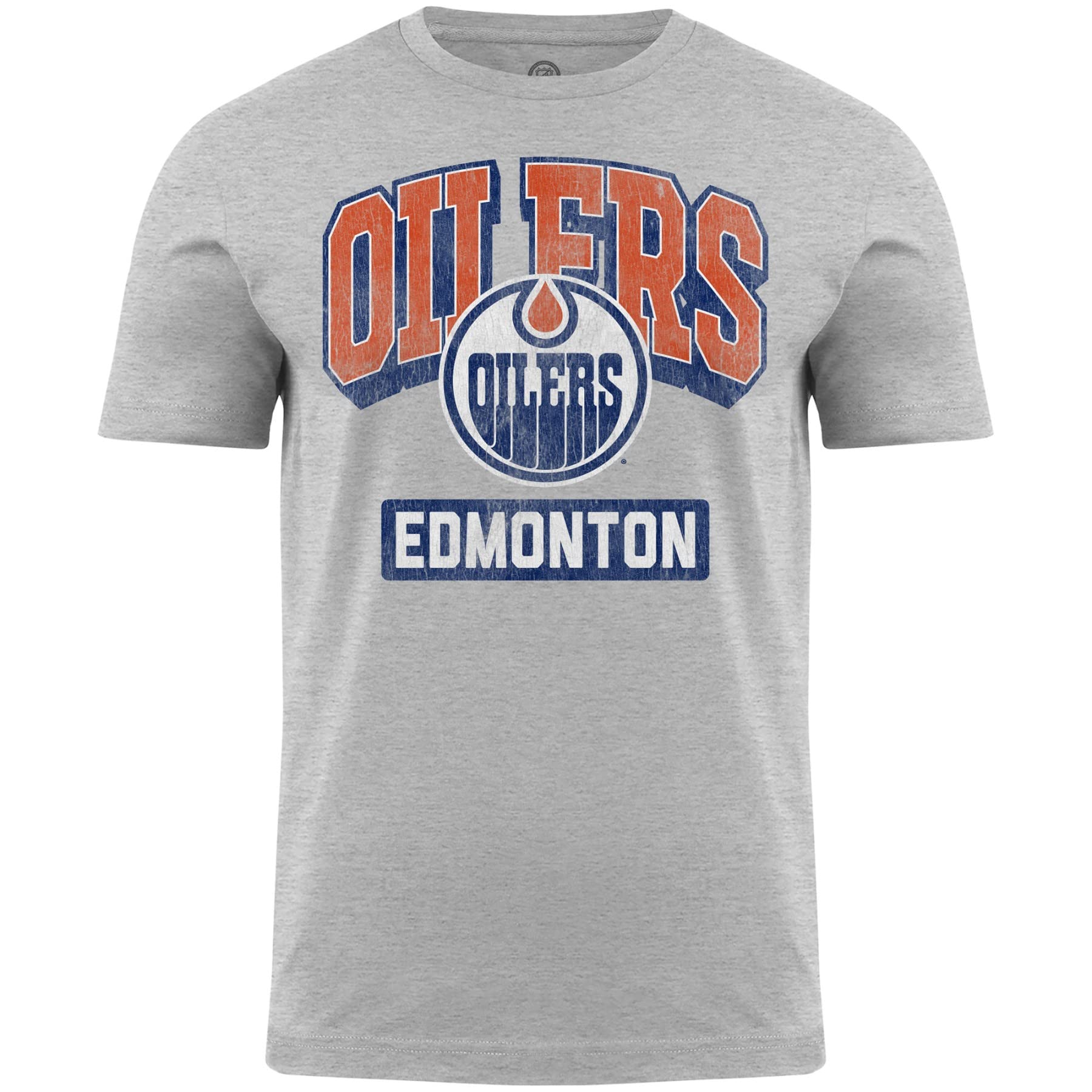Bulletin Edmonton Oilers NHL Hudson T-Shirt (CA/US, Alpha, XX-Large, Regular, Regular, Grey)
