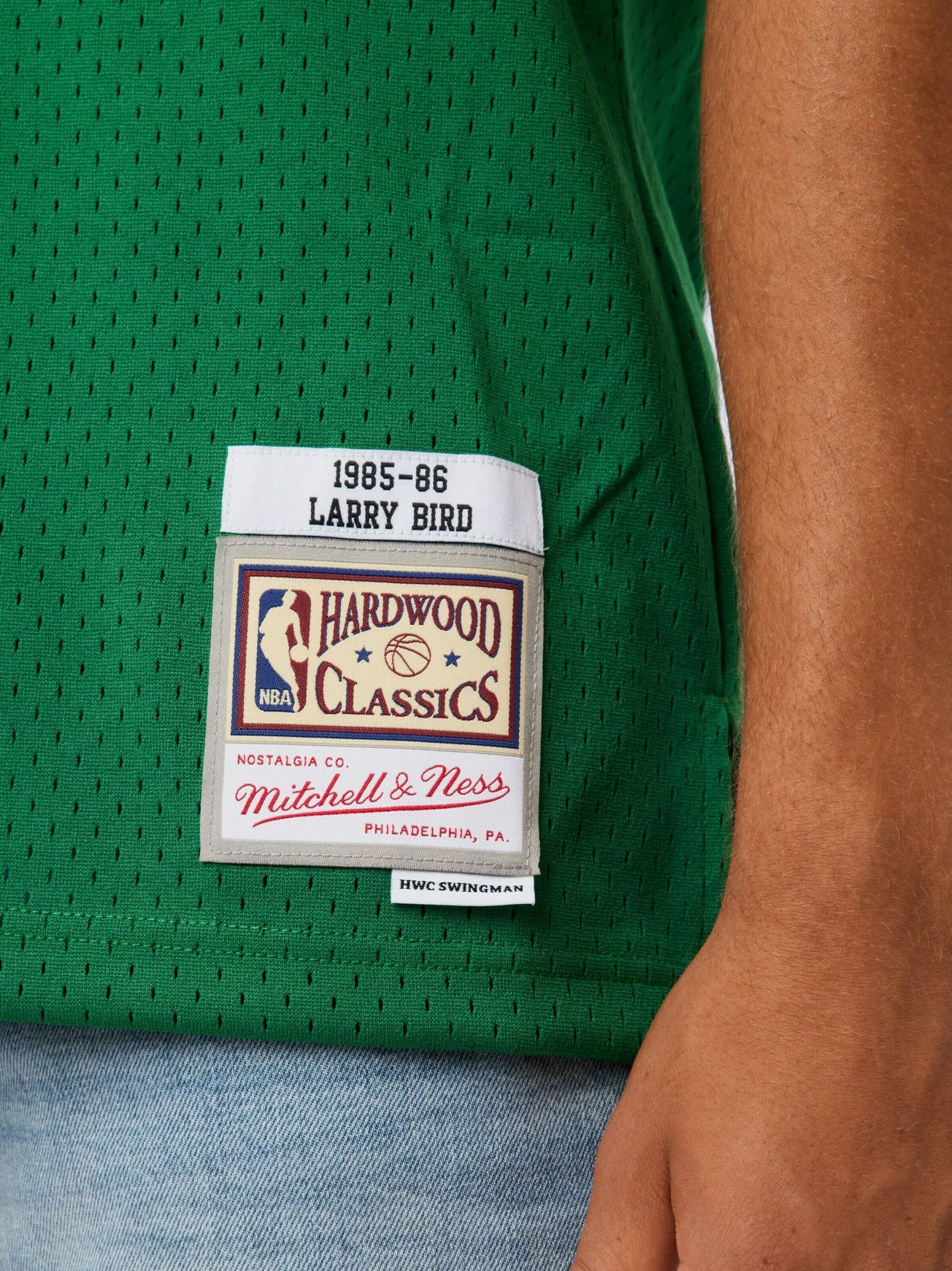 Mitchell & Ness Boston Celtics Larry Bird 33 Kelly Green Replica Swingman Jersey 2.0 NBA HWC Basketball Trikot