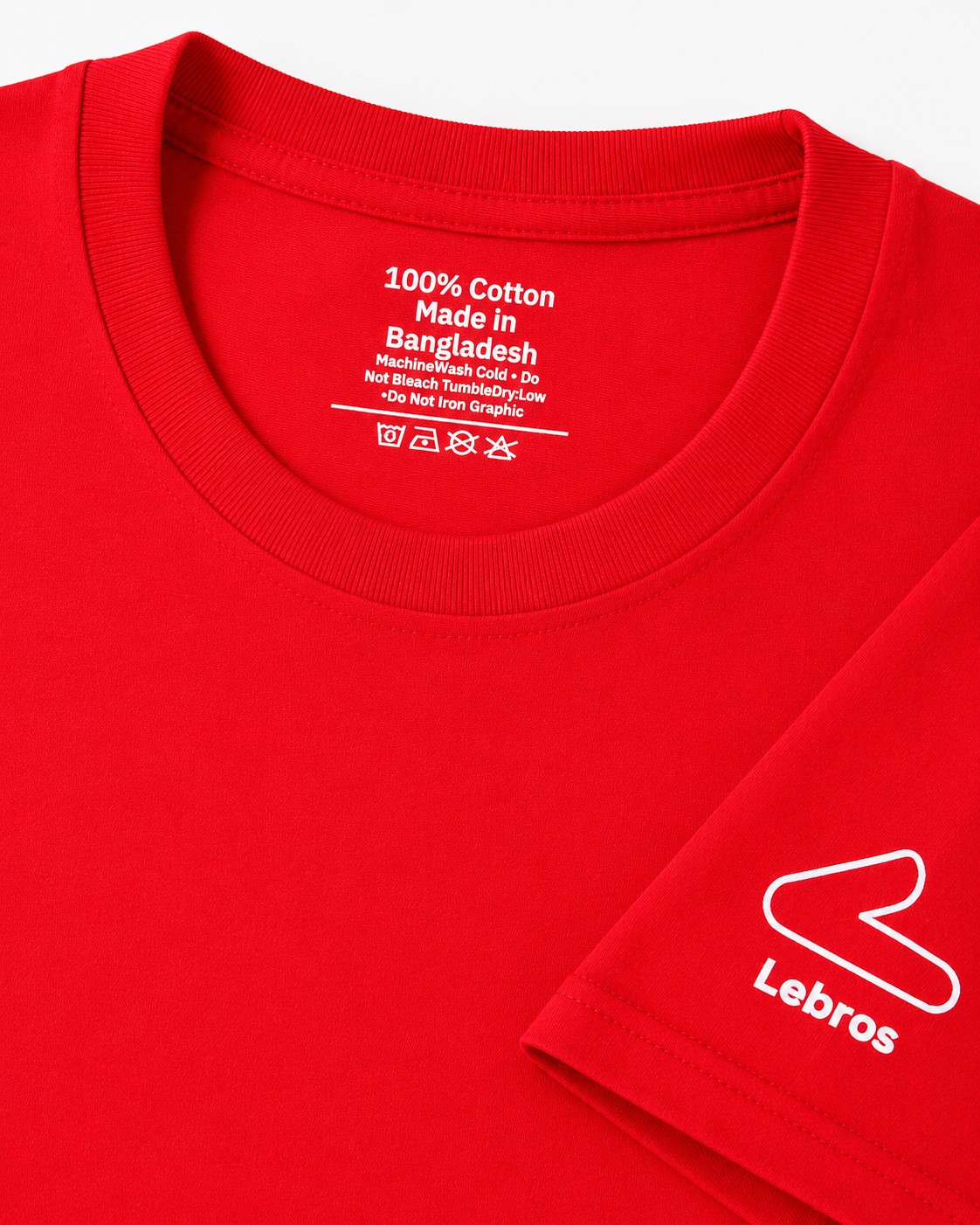 Short Sleeve Men's T-Shirt By Lebros- Red