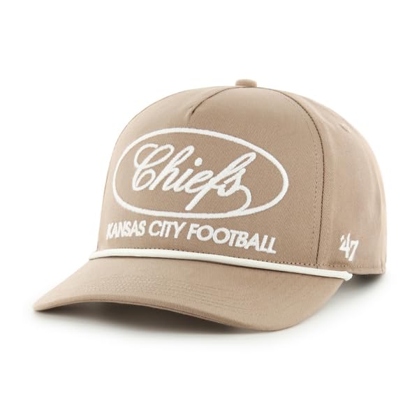 47 NFL Kansas City Foundational Hitch RF Snapback Adjustable Hat - Khaki