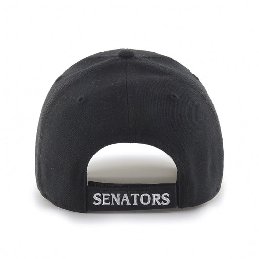 Senators Ottawa 47 NHL MVP Black White Structured Adjustable Strap One Size Fits Most Hat Cap