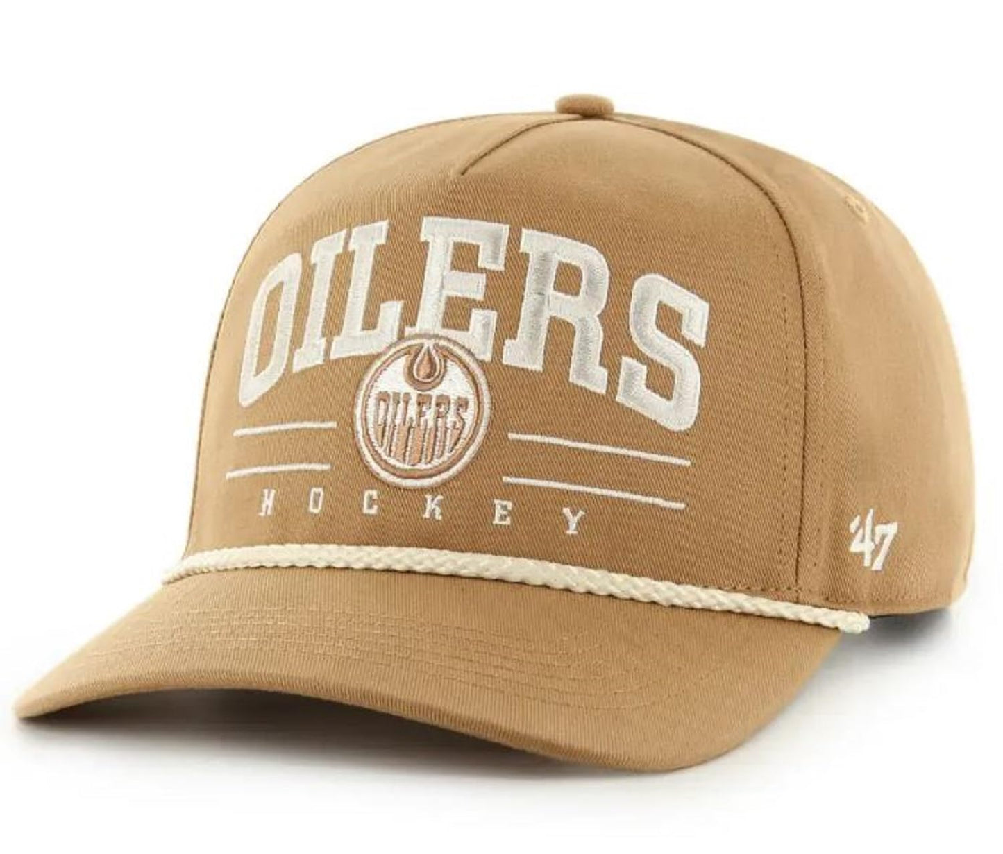 47 Hitch NHL Edmonton Roscoe Rope Snapback Hat - Brown