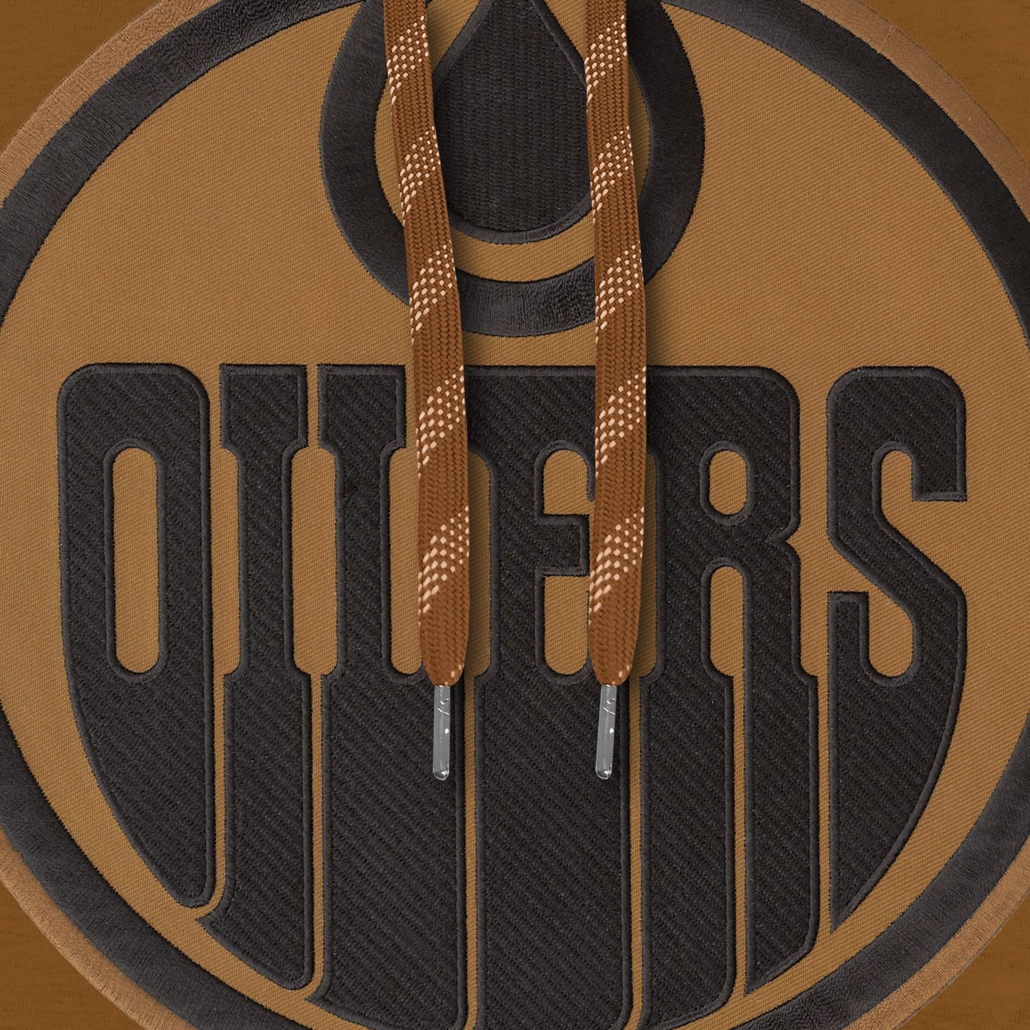 Edmonton Oilers NHL Express Twill Tonal Dune Logo Hoodie - Dune