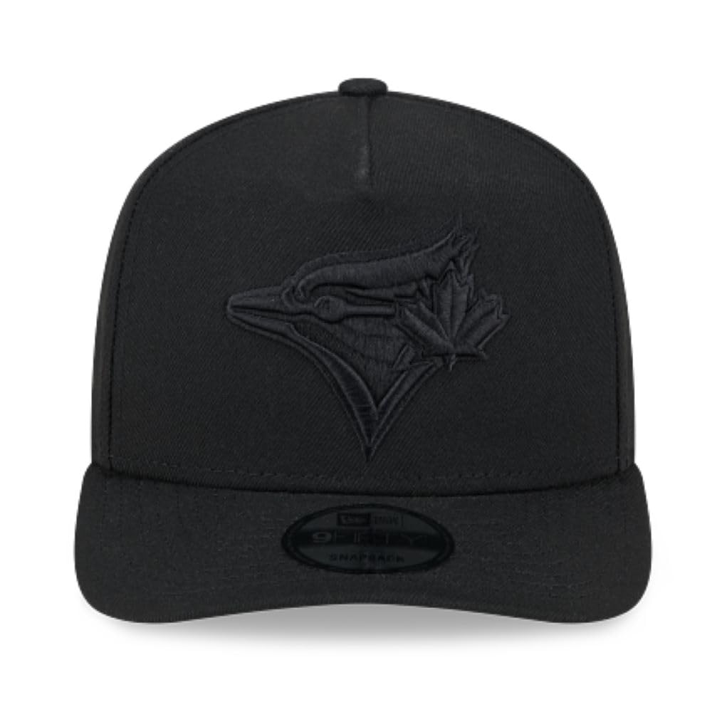 New Era MLB Toronto Blue Jays 9FIFTY A-Frame Adjustable Snapback Hat - Black/Black