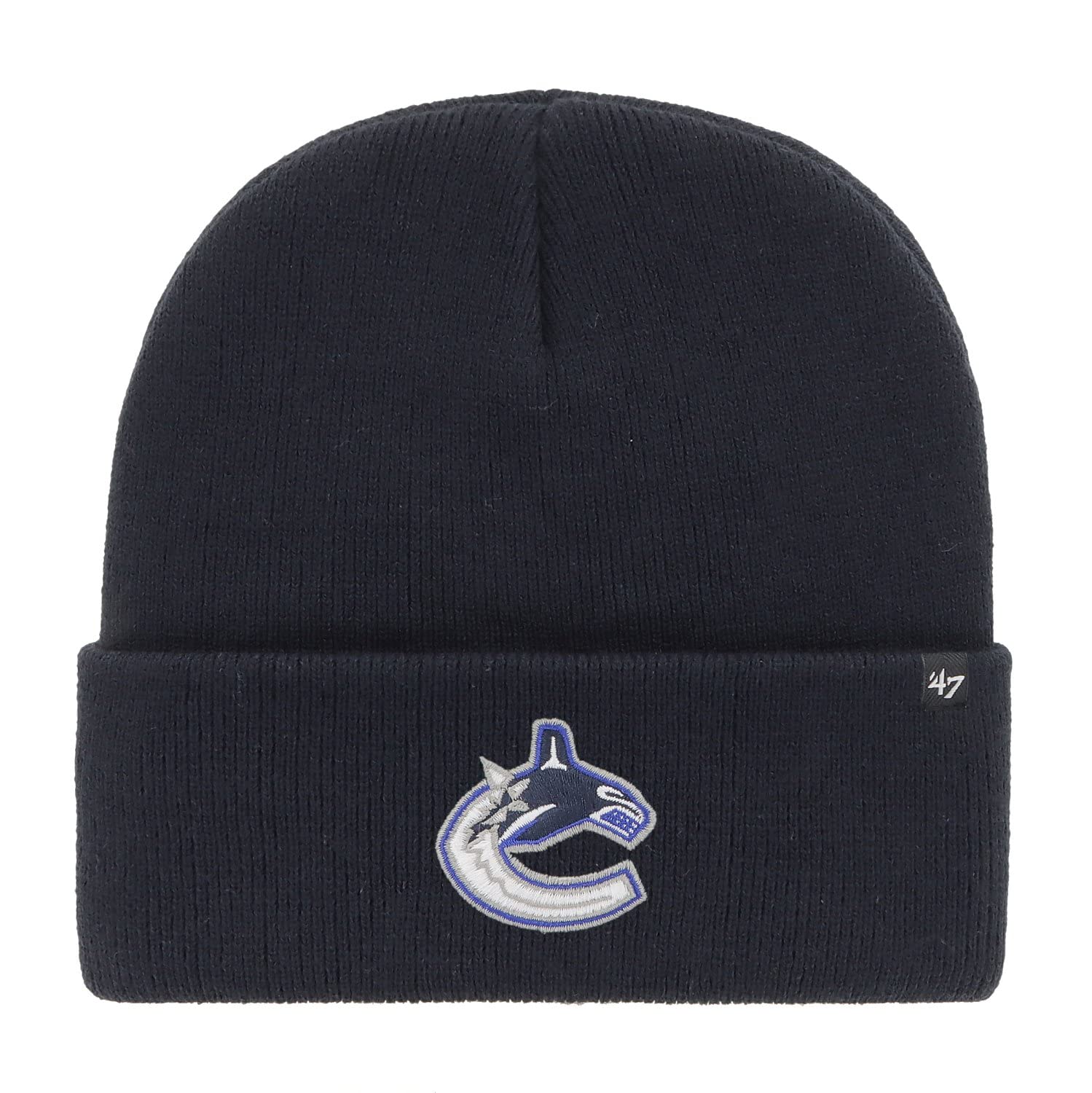 '47 Brand Vancouver Canucks Navy Haymaker NHL Cuff Knit Beany Beanie One Size Forty Seven