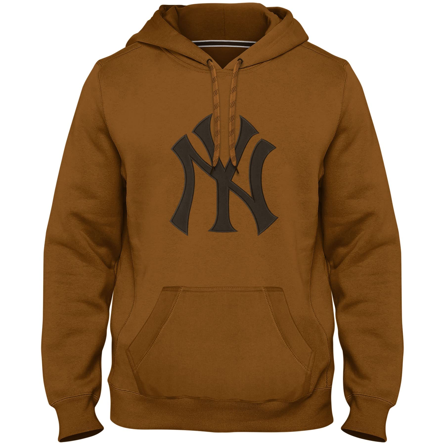 New York Yankees MLB Express Twill Tonal Dune Logo Hoodie - Dune
