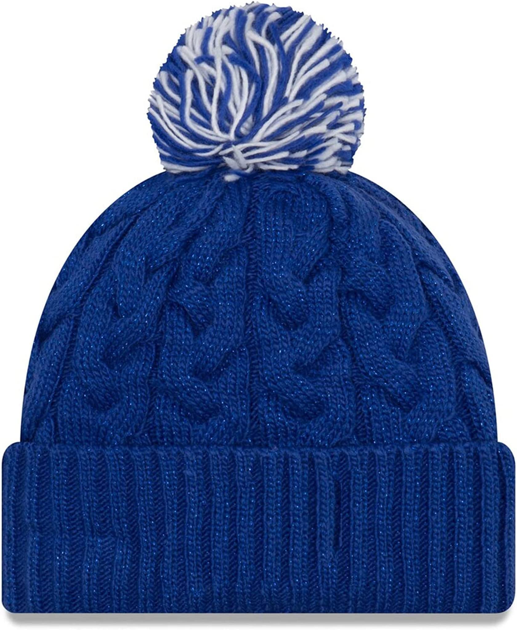 New Era Women's NFL Official Cozy Cable Knit Cuff Pom Beanie Hat
