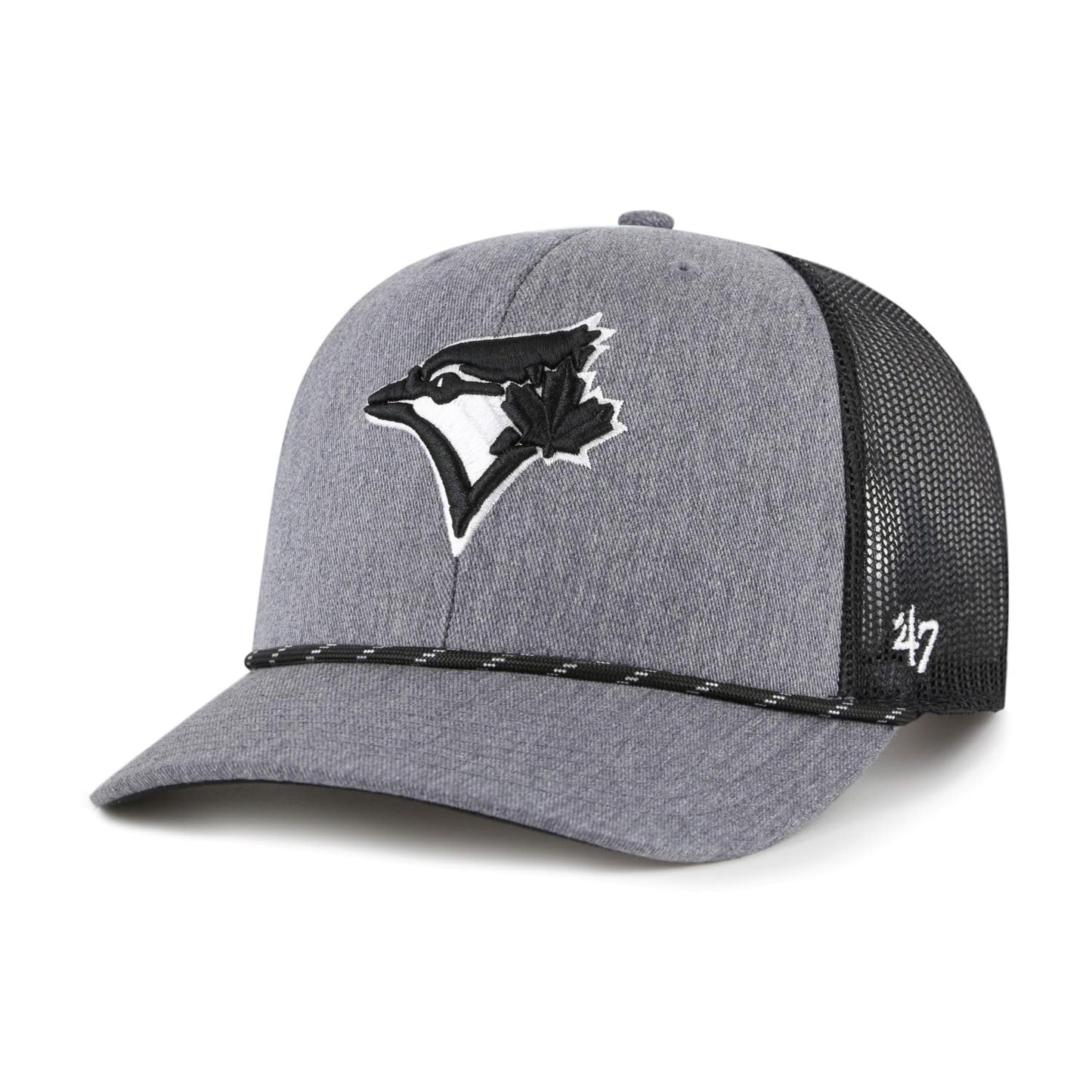 47 Trucker MLB Toronto Carbon Rope Adjustable Mesh Back Cap - Grey