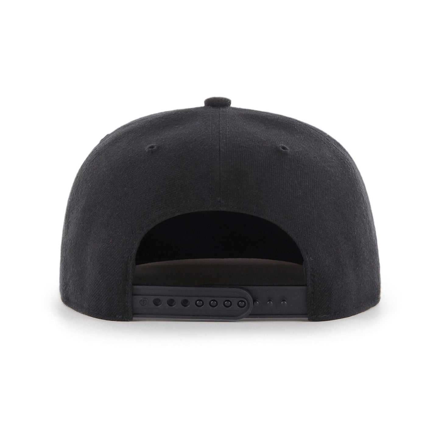 47 Blank Captain Adjustable Flatbrim Snapback Hat - Black
