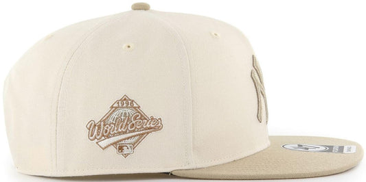47 Sure Shot Captain MLB New York Yankees Sierra World Series Snapback - Cream/Light Brown