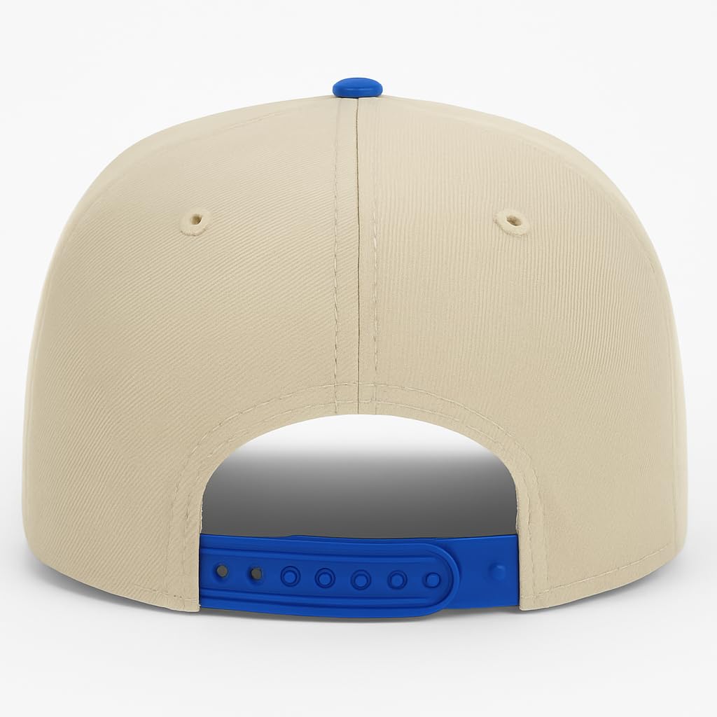 New Era MLB Toronto Blue Jays 9FIFTY Snapback Hat, Two-Tone Beige and Blue, Cotton Baseball Cap