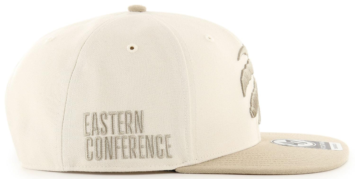 47 Sure Shot Captain Toronto Raptors NBA Sierra Sidepatch Snapback - Cream