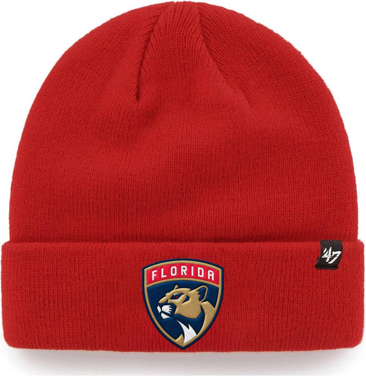 47 NHL Unisex-Adult Primary Logo Cuffed Knit Beanie Hat Cold Weather Hat, One Size