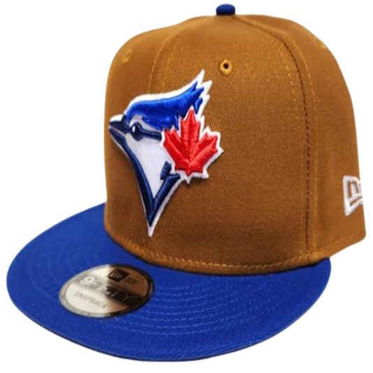 New Era MLB Toronto Blue Jays 9FIFTY Adjustable Snapback Hat - Peanut Brown/Blue