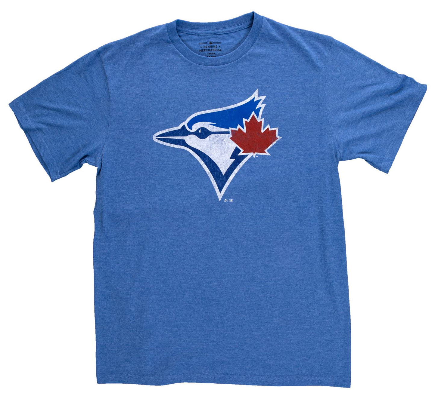 Bulletin MLB Mens Toronto Blue Jays Vintage Style Distressed Primary Logo Heathered T-Shirt