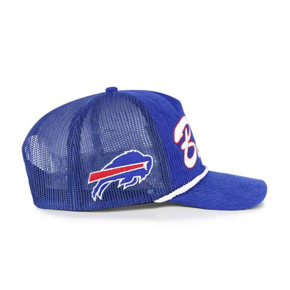 47 NFL Buffalo Mesh Double Header Rope Adjustable Snapback Hat - Blue