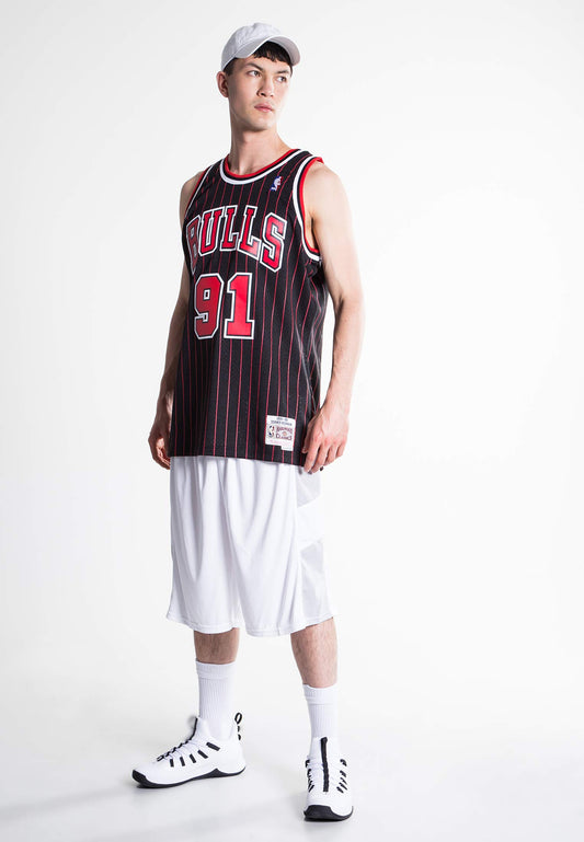 Mitchell & Ness Dennis Rodman 1995-96 Chicago Bulls Replica Swingman NBA Jersey HWC Basketball Trikot Black