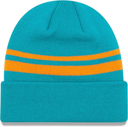 New Era Unisex-Adult NFL Official Sport Knit Classic Striped Knit Beanie Cold Weather Hat