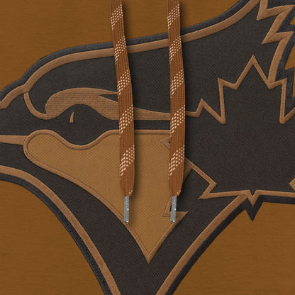 Toronto Blue Jays MLB Express Twill Tonal Dune Logo Hoodie - Dune