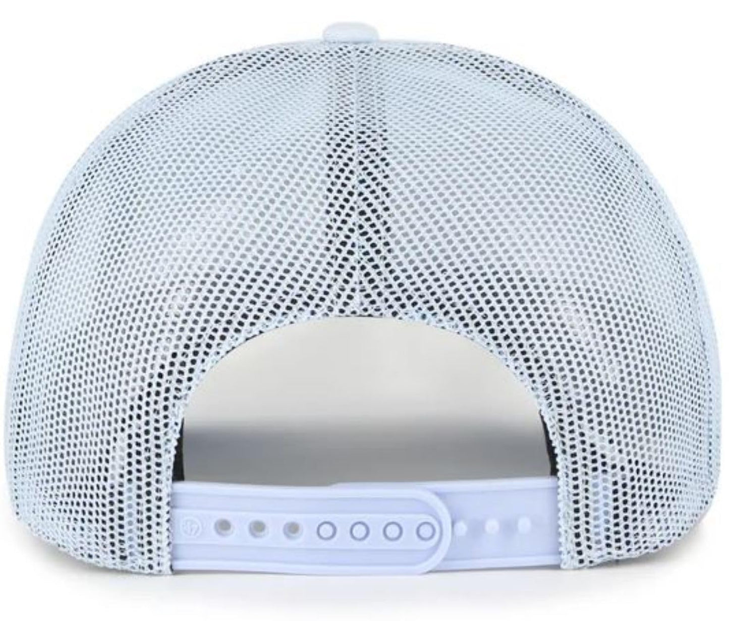 47 Hitch NHL Edmonton Foundation Script Mesh Snapback Hat - Powder Blue