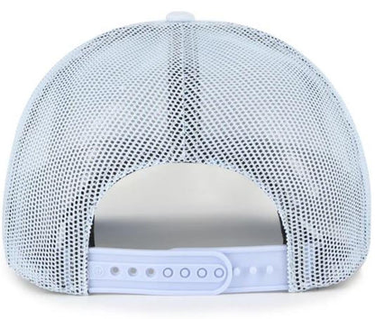 47 Hitch NHL Edmonton Foundation Script Mesh Snapback Hat - Powder Blue