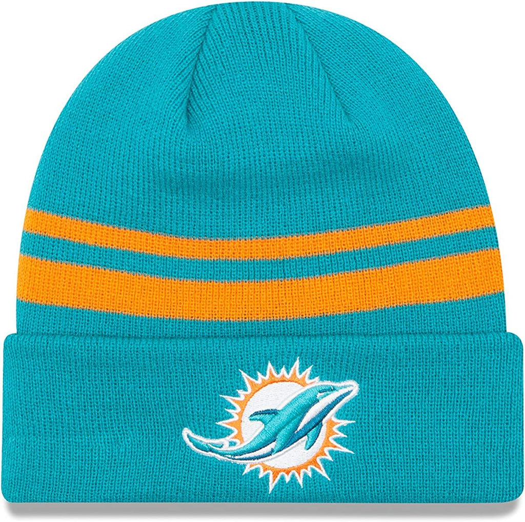 New Era Unisex-Adult NFL Official Sport Knit Classic Striped Knit Beanie Cold Weather Hat