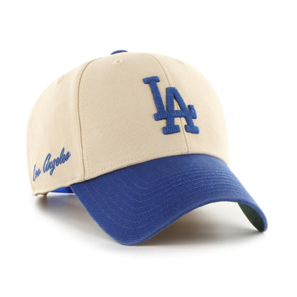 47 MLB Los Angeles Fairfield MVP Adjustable Snapback Hat - Cream/Royal