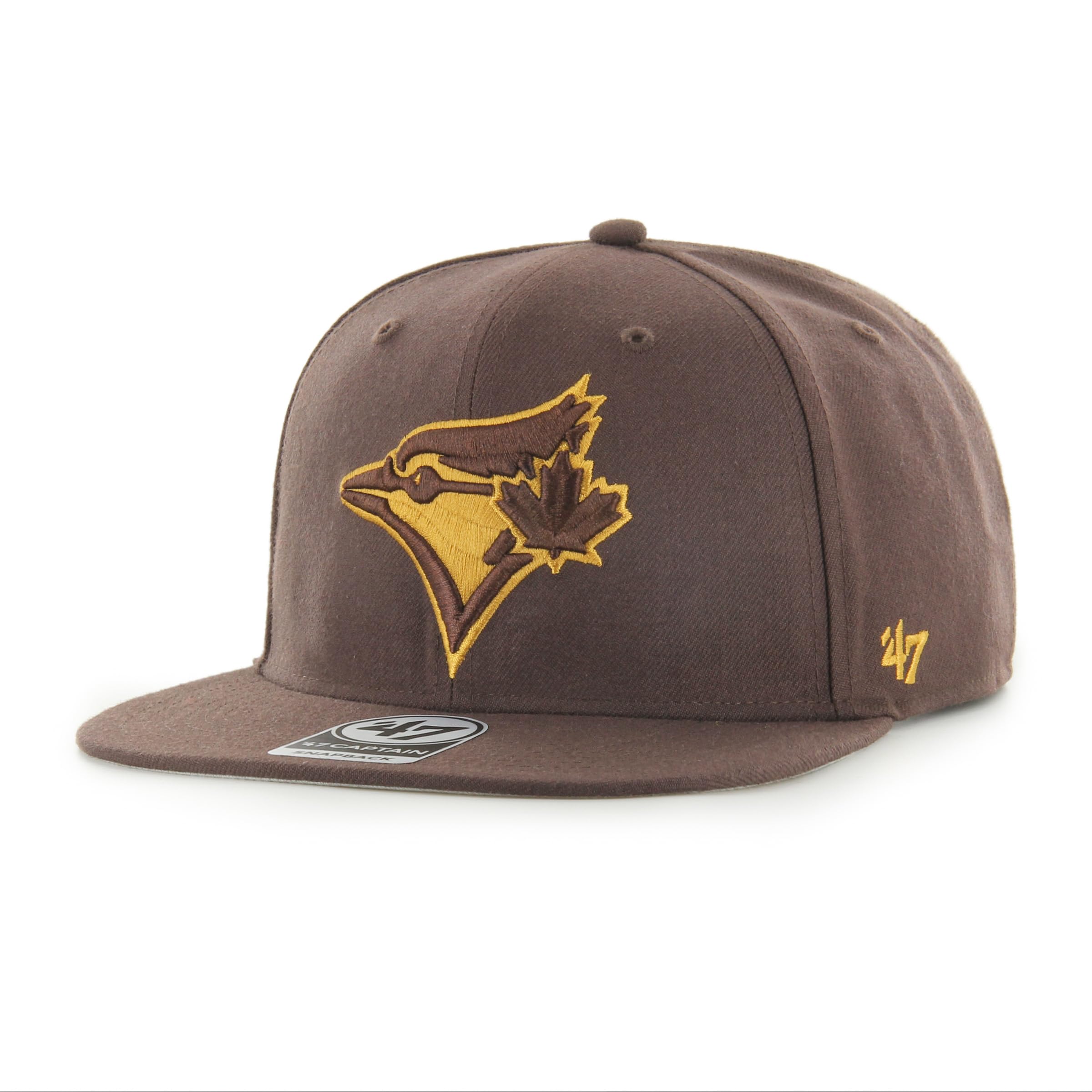 47 Brand MLB Toronto Blue Jays Chocolate Captain Adjustable Snapback Hat