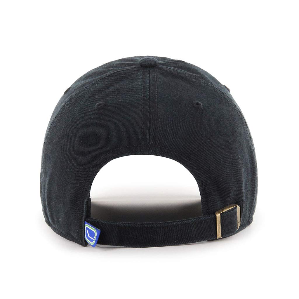 47 Men NHL Clean UP Black on Black Cap Vancouver CanucksBlack One Size Fits All