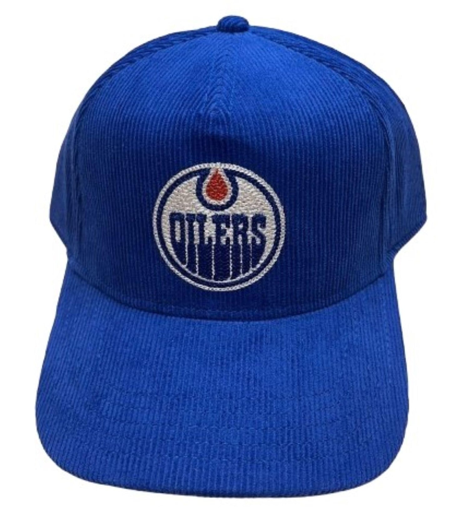 American Needle NHL Edmonton Oilers Corduroy Valin Adjustable Snapback Hat - Blue