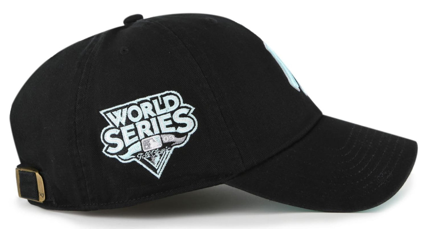 47 MLB New York Black Mint Double Under Clean Up Adjustable Hat - Black