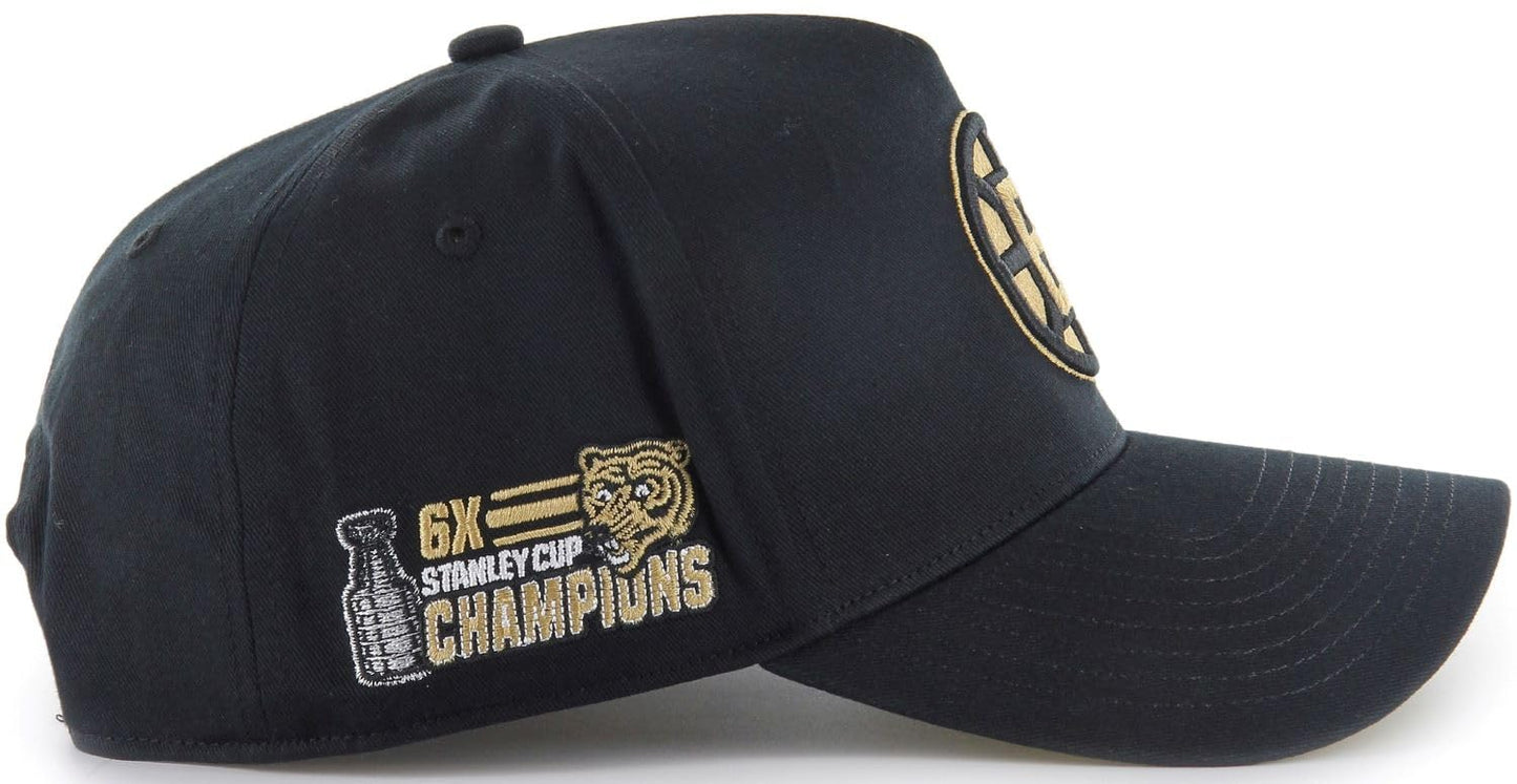 47 Sure Shot MVP DT NHL Boston Bruins Deluxe Adjustable Snapback Hat - Black/Gold