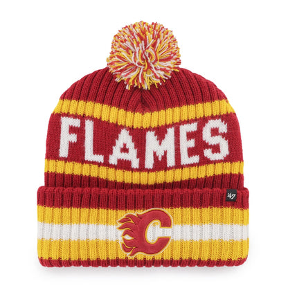 Calgary Flames NHL '47 Bering Cuff Pom Knit Hat - One Size