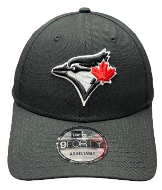 New Era 9FORTY MLB Toronto Blue Jays Stretch Snap Adjustable Hat -Black w/Red Leaf