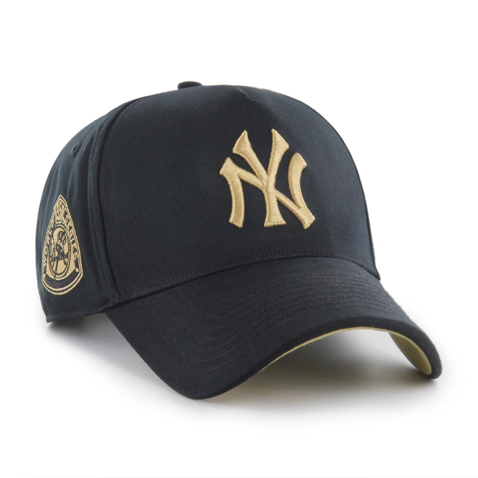 47 New York Yankees Sure Shot MVP DT Deluxe Sidepatch Adjustable Snapback Hat - Black/Gold