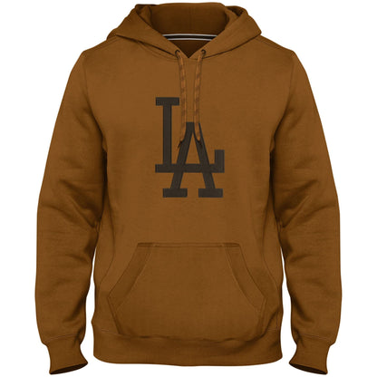 Los Angeles Dodgers MLB Express Twill Tonal Dune Logo Hoodie - Dune