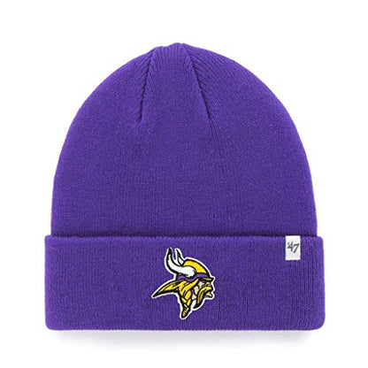 47 Minnesota Vikings NFL Raised Cuffed Knit Beanie Purple