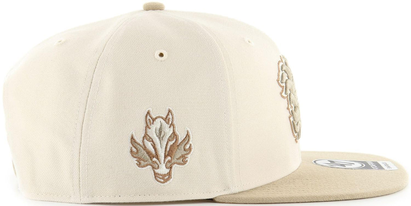 47 Captain NHL Calgary Flames Sierra Snapback Hat - Cream/Light Brown