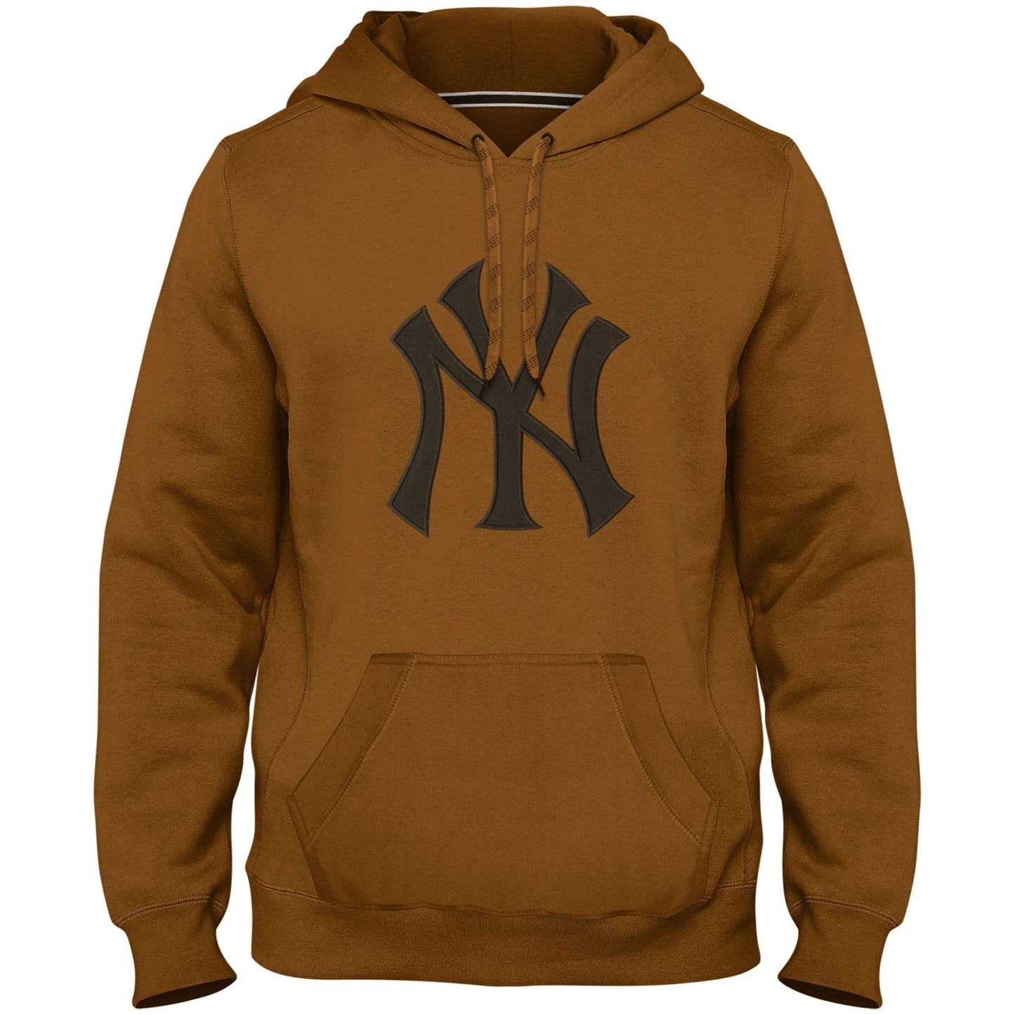 New York Yankees MLB Express Twill Tonal Dune Logo Hoodie - Dune