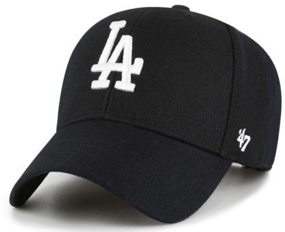 47 MLB MVP Los Angeles Sure Shot Adjustable Snapback Hat - Black/White