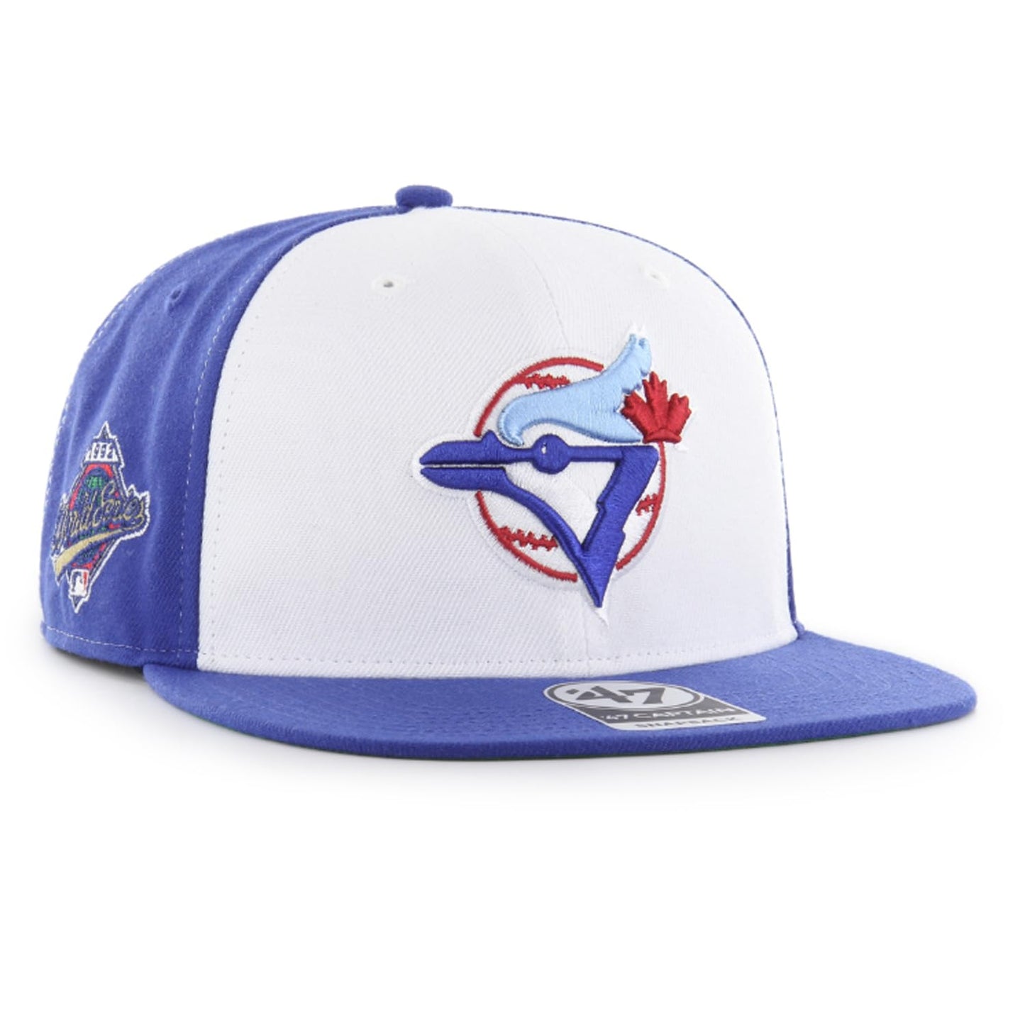 47 Toronto Blue Jays 1992 World Series Cooperstown White/Blue Cap Sure Shot Captain Snapback Hat
