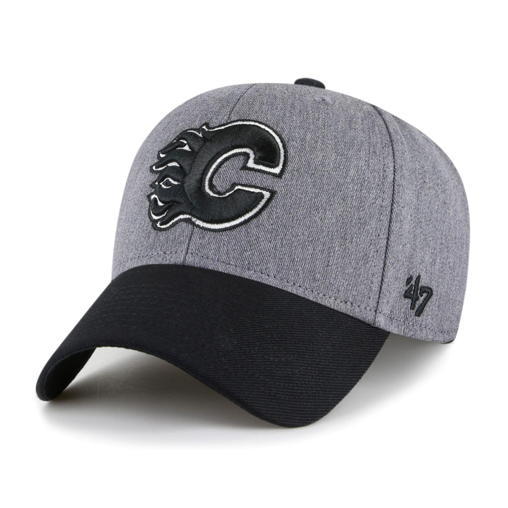 47 NHL Calgary Flames Granite MVP Adjustable Snapback Hat Cap - Gray/Black