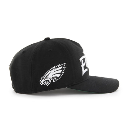 47 NFL Philadelphia Eagles Attitude Hitch Relaxed Fit Snapback Cap Black