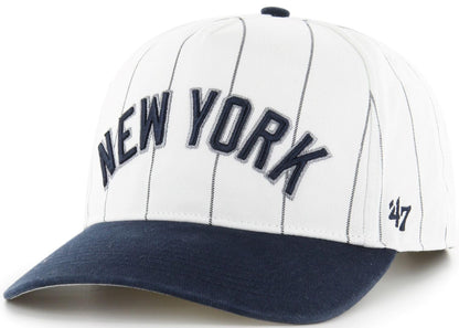 47 Hitch MLB New York Yankees Double Header Pinstripe Snapback Hat - White