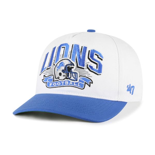 47 NFL Detroit Prime Play Hitch RF Adjustable Snapback Hat - White
