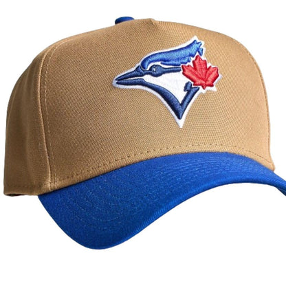 New Era Men's MLB Toronto Blue Jays Chase 9FORTY A-Frame Adjustable Snapback Hat - Khaki/Royal