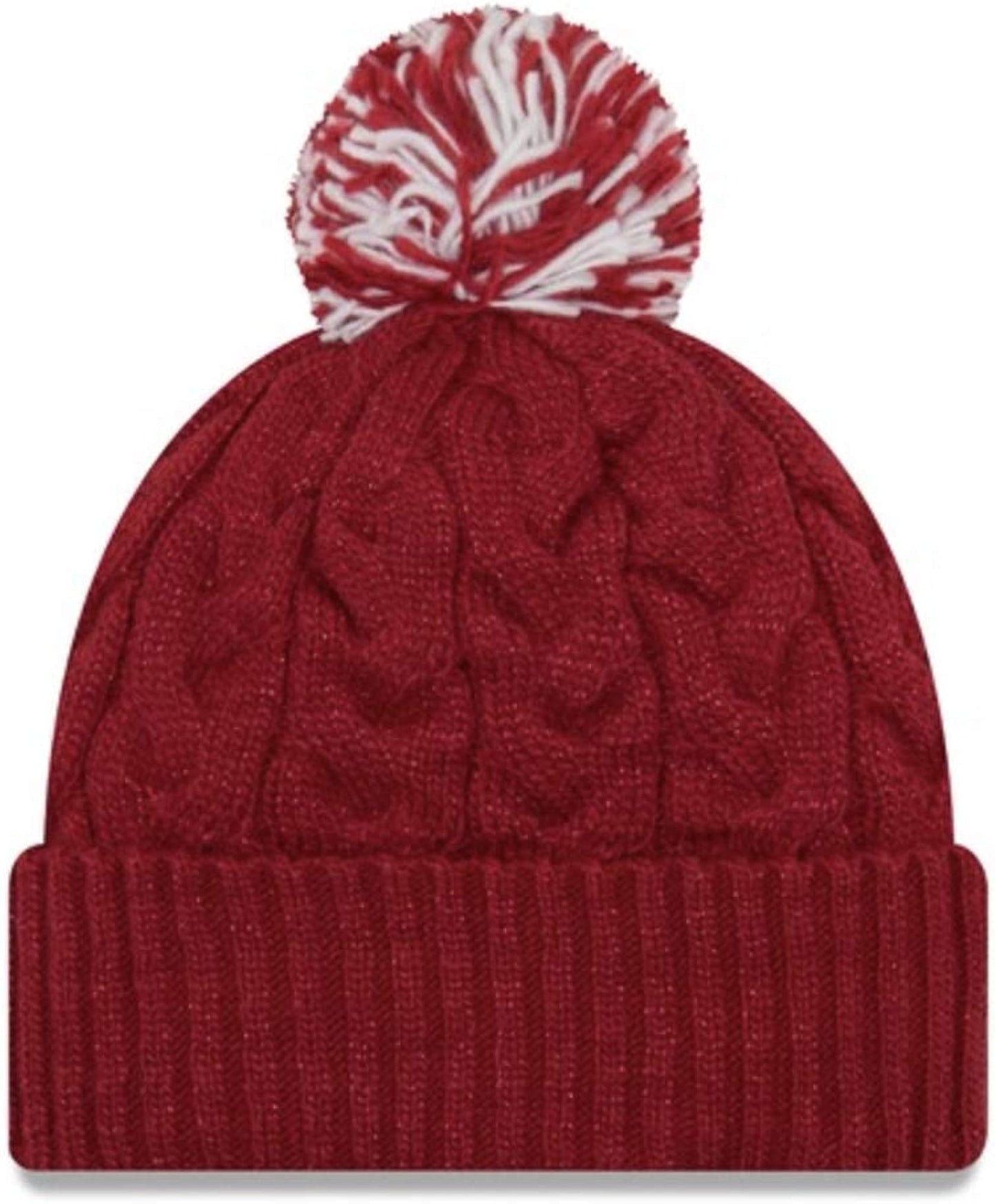 New Era Women's NFL Official Cozy Cable Knit Cuff Pom Beanie Hat