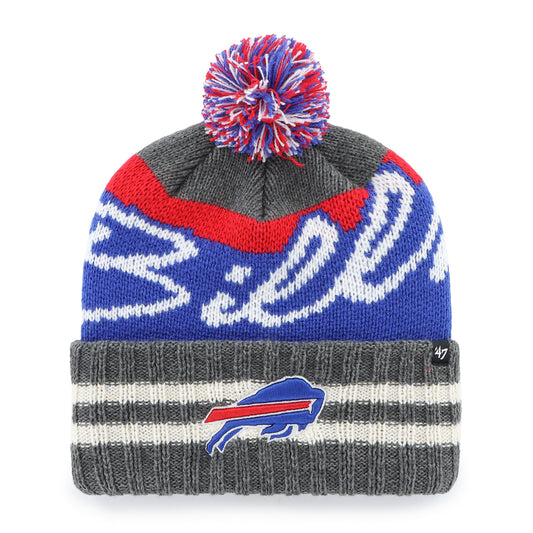 47 NFL Buffalo Hyperbolic Cuff Knit Hat Toque - Grey