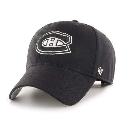 47 Men's Montreal Canadiens Black/White MVP Adjustable Hat - One Size
