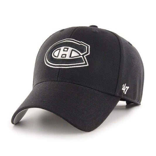 47 Men's Montreal Canadiens Black/White MVP Adjustable Hat - One Size